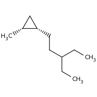 2d structure of (1S,2R)-1-(3-ethylpentyl)-2-methylcyclopropane
