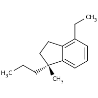 2d structure of (1R)-4-ethyl-1-methyl-1-propyl-2,3-dihydro-1H-indene