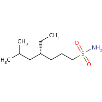 2d structure of (4R)-4-ethyl-6-methylheptane-1-sulfonamide