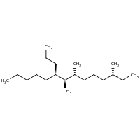 2d structure of (3R,7R,8R,9R)-3,7,8-trimethyl-9-propyltetradecane