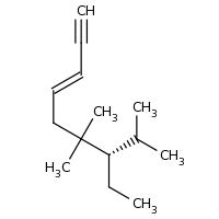 2d structure of (3E,7S)-7-ethyl-6,6,8-trimethylnon-3-en-1-yne