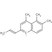2d structure of 4,5,6-trimethyl-2-[(1E)-prop-1-en-1-yl]naphthalen-1-yl