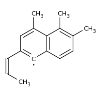 2d structure of 4,5,6-trimethyl-2-[(1Z)-prop-1-en-1-yl]naphthalen-1-yl