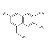 2d structure of (8-ethyl-3,6-dimethylnaphthalen-2-yl)methyl