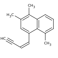 2d structure of 4-[(1Z)-but-1-en-3-yn-1-yl]-1,2,5-trimethylnaphthalene