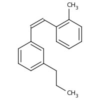 2d structure of 1-[(Z)-2-(2-methylphenyl)ethenyl]-3-propylbenzene