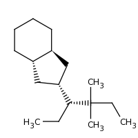 2d structure of (3aS,7aS)-2-[(3R)-4,4-dimethylhexan-3-yl]-octahydro-1H-indene