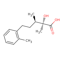 2d structure of (2R,3R)-2-hydroxy-2,3-dimethyl-5-(2-methylphenyl)pentanoic acid