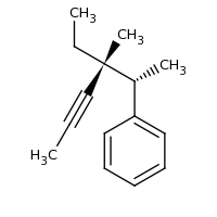 2d structure of [(2R,3R)-3-ethyl-3-methylhex-4-yn-2-yl]benzene