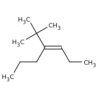 2d structure of (3E)-4-tert-butylhept-3-ene