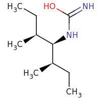 2d structure of N-[(3R,4R,5S)-3,5-dimethylheptan-4-yl]carbamimidic acid