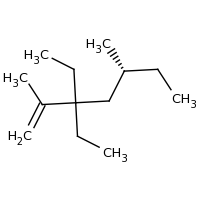 2d structure of (5R)-3,3-diethyl-2,5-dimethylhept-1-ene