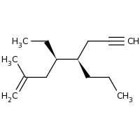 2d structure of (4R,5R)-4-ethyl-2-methyl-5-propyloct-1-en-7-yne