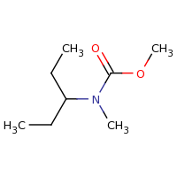 2d structure of methyl N-methyl-N-(pentan-3-yl)carbamate