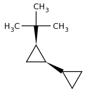 2d structure of (1R,2R)-1-tert-butyl-2-cyclopropylcyclopropane