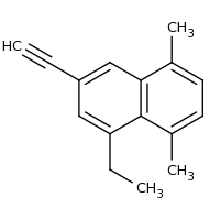 2d structure of 1-ethyl-3-ethynyl-5,8-dimethylnaphthalene
