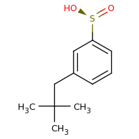 2d structure of (S)-3-(2,2-dimethylpropyl)benzene-1-sulfinic acid