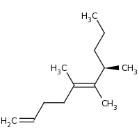 2d structure of (5E,7R)-5,6,7-trimethyldeca-1,5-diene