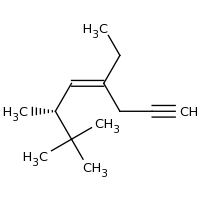 2d structure of (4Z,6R)-4-ethyl-6,7,7-trimethyloct-4-en-1-yne