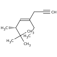 2d structure of (4E,6R)-4-ethyl-6,7,7-trimethyloct-4-en-1-yne