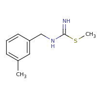 2d structure of N-[(3-methylphenyl)methyl](methylsulfanyl)methanimidamide