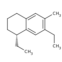 2d structure of (1R)-1,7-diethyl-6-methyl-1,2,3,4-tetrahydronaphthalene