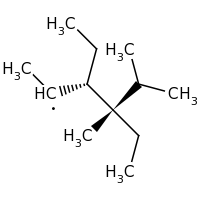 2d structure of (3R,4S)-3,4-diethyl-4,5-dimethylhexan-2-yl