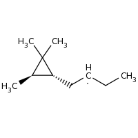 2d structure of 1-[(1R,3R)-2,2,3-trimethylcyclopropyl]butan-2-yl