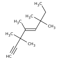 2d structure of (4E)-3,3,4,6,6-pentamethyloct-4-en-1-yne