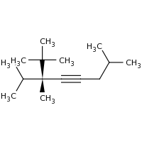 2d structure of (3R)-2,2,3,7-tetramethyl-3-(propan-2-yl)oct-4-yne
