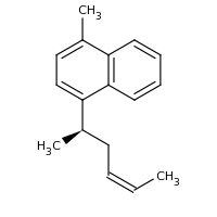 2d structure of 1-[(2R,4Z)-hex-4-en-2-yl]-4-methylnaphthalene