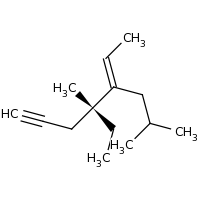 2d structure of (4R,5E)-4-ethyl-5-ethylidene-4,7-dimethyloct-1-yne