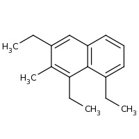 2d structure of 1,3,8-triethyl-2-methylnaphthalene