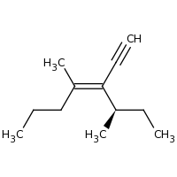 2d structure of (3R,4E)-4-ethynyl-3,5-dimethyloct-4-ene