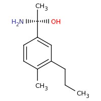 2d structure of (1R)-1-amino-1-(4-methyl-3-propylphenyl)ethan-1-ol