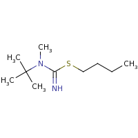 2d structure of N-tert-butyl(butylsulfanyl)-N-methylmethanimidamide