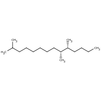 2d structure of (9R,10R)-2,9,10-trimethyltetradecane