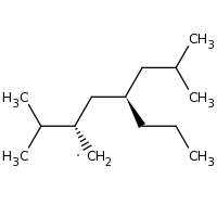 2d structure of (2S,4R)-6-methyl-2-(propan-2-yl)-4-propylheptyl