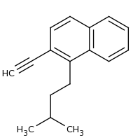 2d structure of 2-ethynyl-1-(3-methylbutyl)naphthalene