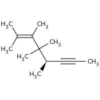 2d structure of (5R)-2,3,4,4,5-pentamethyloct-2-en-6-yne