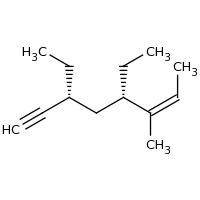 2d structure of (3R,5S,6Z)-3,5-diethyl-6-methyloct-6-en-1-yne