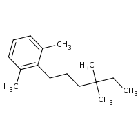 2d structure of 2-(4,4-dimethylhexyl)-1,3-dimethylbenzene