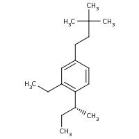 2d structure of 1-[(2R)-butan-2-yl]-4-(3,3-dimethylbutyl)-2-ethylbenzene
