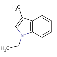 2d structure of 1-ethyl-3-methyl-1H-indole