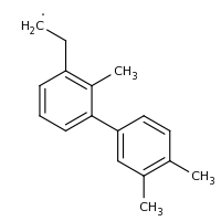 2d structure of 2-[3-(3,4-dimethylphenyl)-2-methylphenyl]ethyl