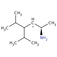 2d structure of (2R)-2-amino-5-methyl-4-(propan-2-yl)hexan-3-yl