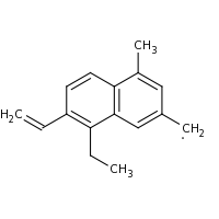 2d structure of (7-ethenyl-8-ethyl-4-methylnaphthalen-2-yl)methyl