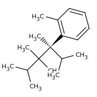 2d structure of 1-methyl-2-[(3S)-2,3,4,4,5-pentamethylhexan-3-yl]benzene