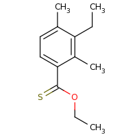 2d structure of ethyl 3-ethyl-2,4-dimethylbenzene-1-carbothioate