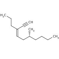 2d structure of (4Z,7R)-4-ethynyl-7-methylundec-4-ene